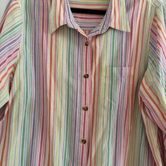 Multicolor Striped Button up - Picture 4 of 6
